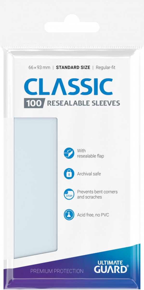 Ultimate Guard Classic Sleeves Standard Size (100) - Resealable