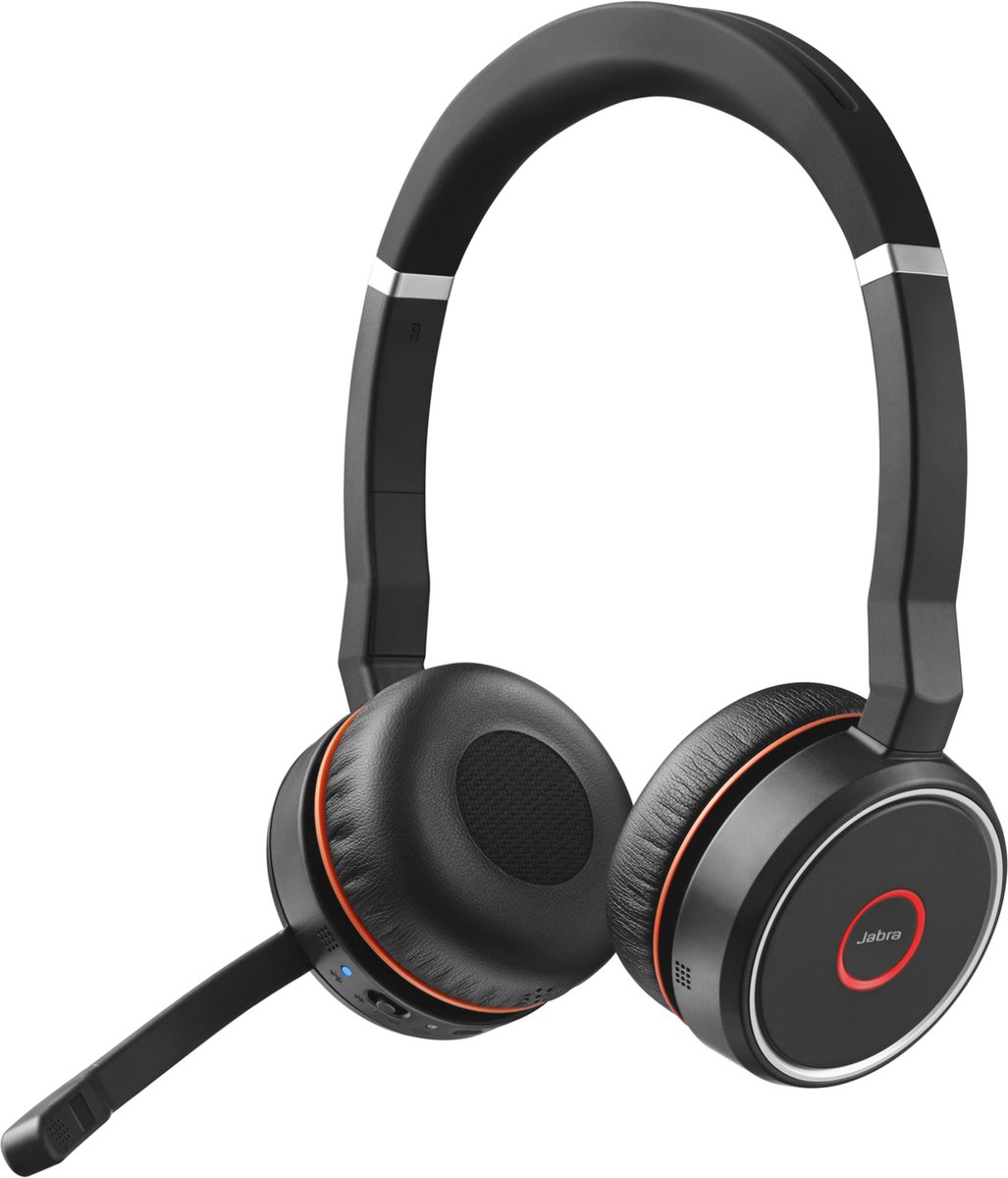 Jabra Evolve 75 Second Edition - MS Teams On Ear headset Telefoon Radiografisch, Bluetooth, Kabel Stereo Zwart Ruisonde