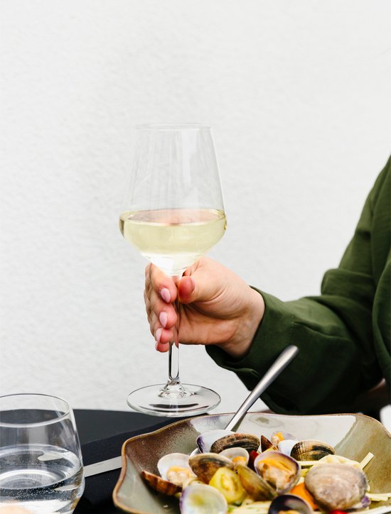 Lot De 6 Verres à Vin En Verre - Design Classique - Neufs Sous Emballage