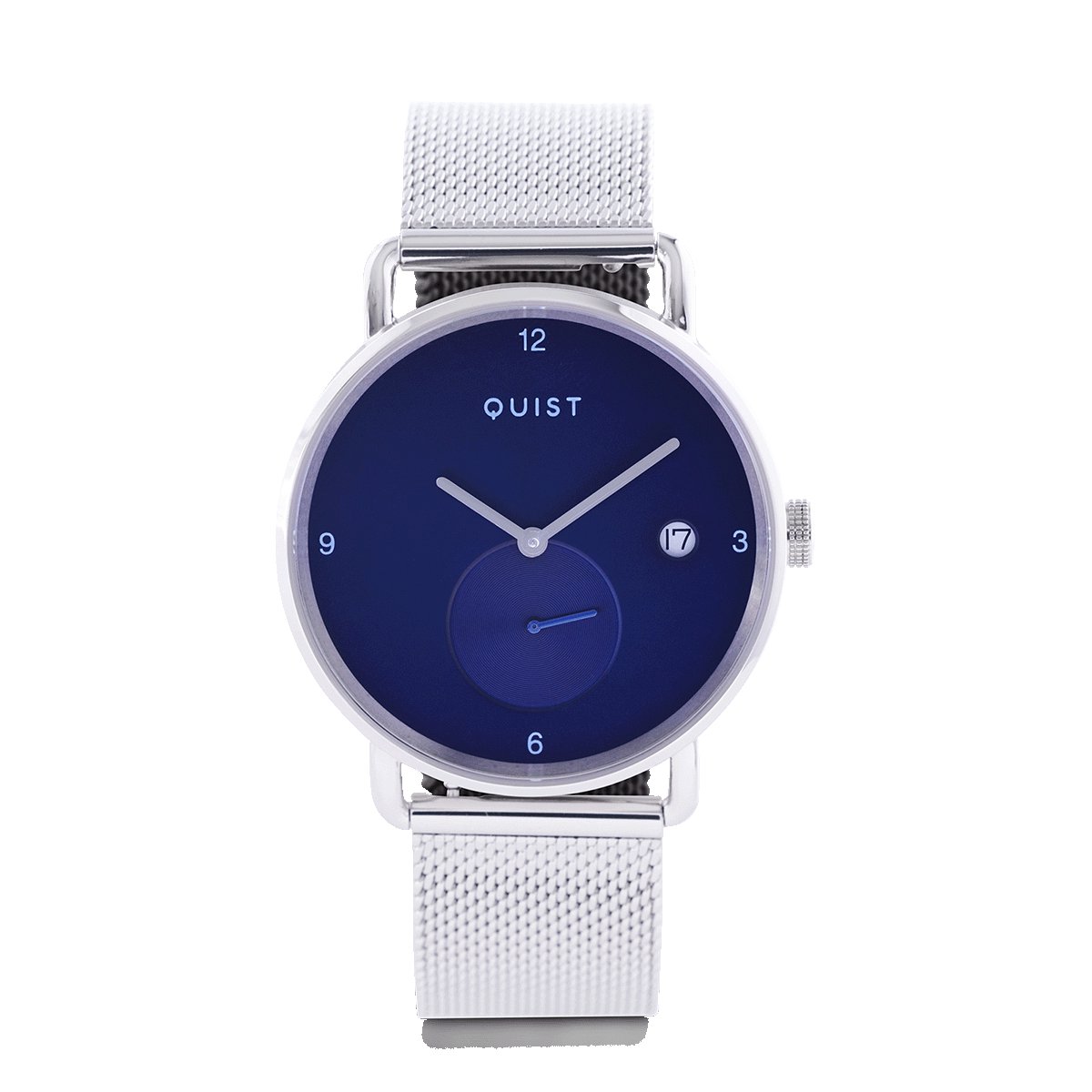 QUIST - Lott dameshorloge - zilver mesh - blauw - 36mm