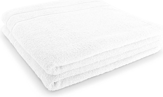 ZOLLNER Handdoekenset - 4 Handdoeken 50x100cm + 2 Douchehanddoeken 70x140cm, Wit Katoen