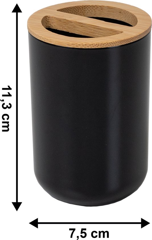 Badkamer Set - Badkamer Accessoires - Set van 4 - Zwart