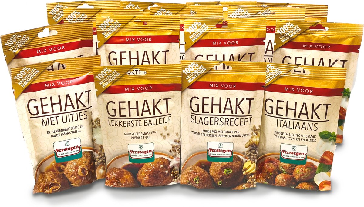 Verstegen - Verstegen - Gehaktmixen pakket - 15 stuks - Kruiden & specerijen - 600g