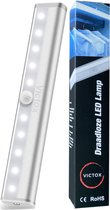 Victox Wireless Cabinet Light LED - Éclairage de cuisine sans fil - Détecteur de mouvement - Lampe LED à économie d'énergie - Éclairage d'armoire' armoire - Fonctionne sur batterie