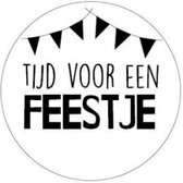 25x Sluitsticker- Cadeausticker- Traktatie- Tijd voor een feestje- 40 mm