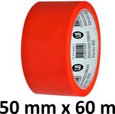 Ruban d'emballage coloré - PP - 50mm x 66m - rouge