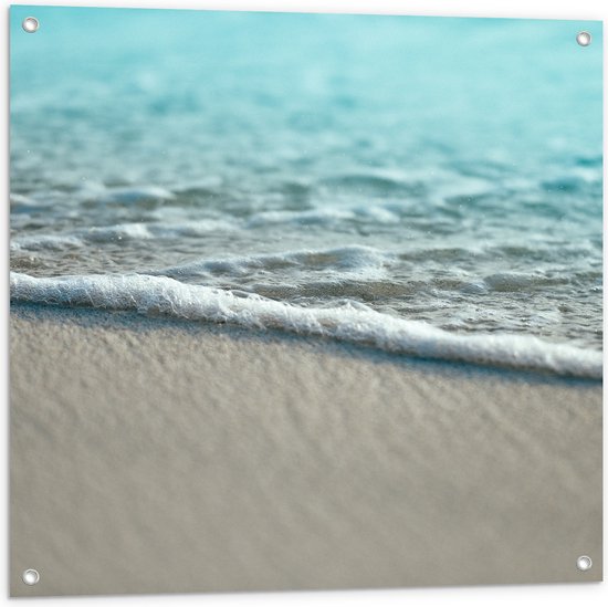 WallClassics - Tuinposter – Close Up van Zee Water - 80x80 cm Foto op Tuinposter  (wanddecoratie voor buiten en binnen)