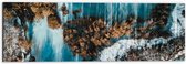 WallClassics - Dibond - Bevroren Meer - 60x20 cm Foto op Aluminium (Wanddecoratie van metaal)
