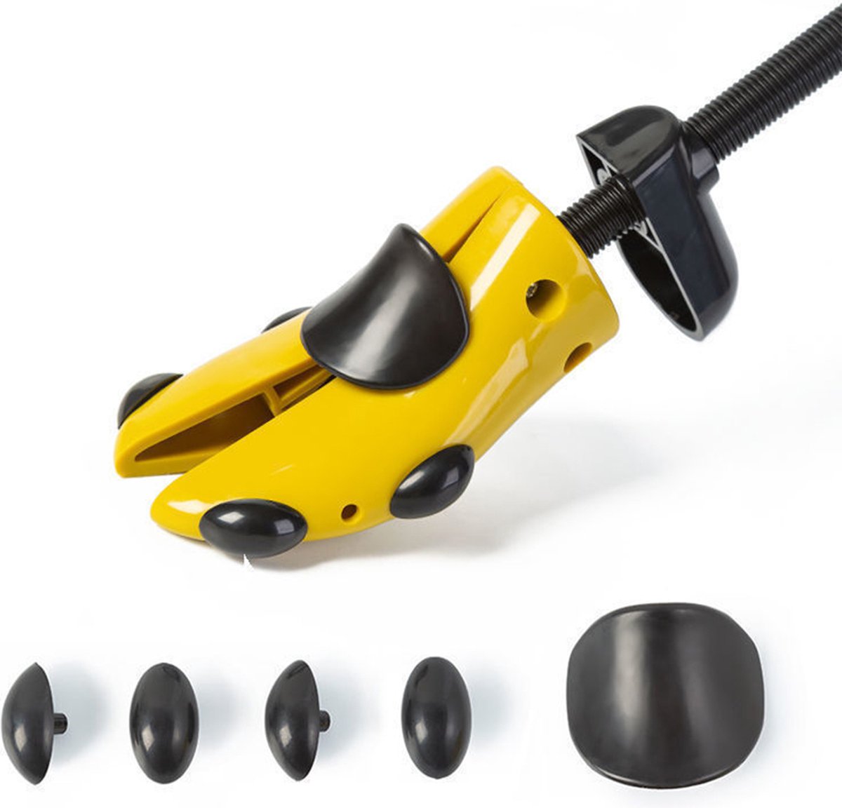 Vankarr Schoenspanners, 1 paar, verstelbare uniseks schoenspanner voor heren en dames, schoenspanner, schoenspreider voor te strakke schoenen, sneakers, leren schoenen, geel, Eén Maat