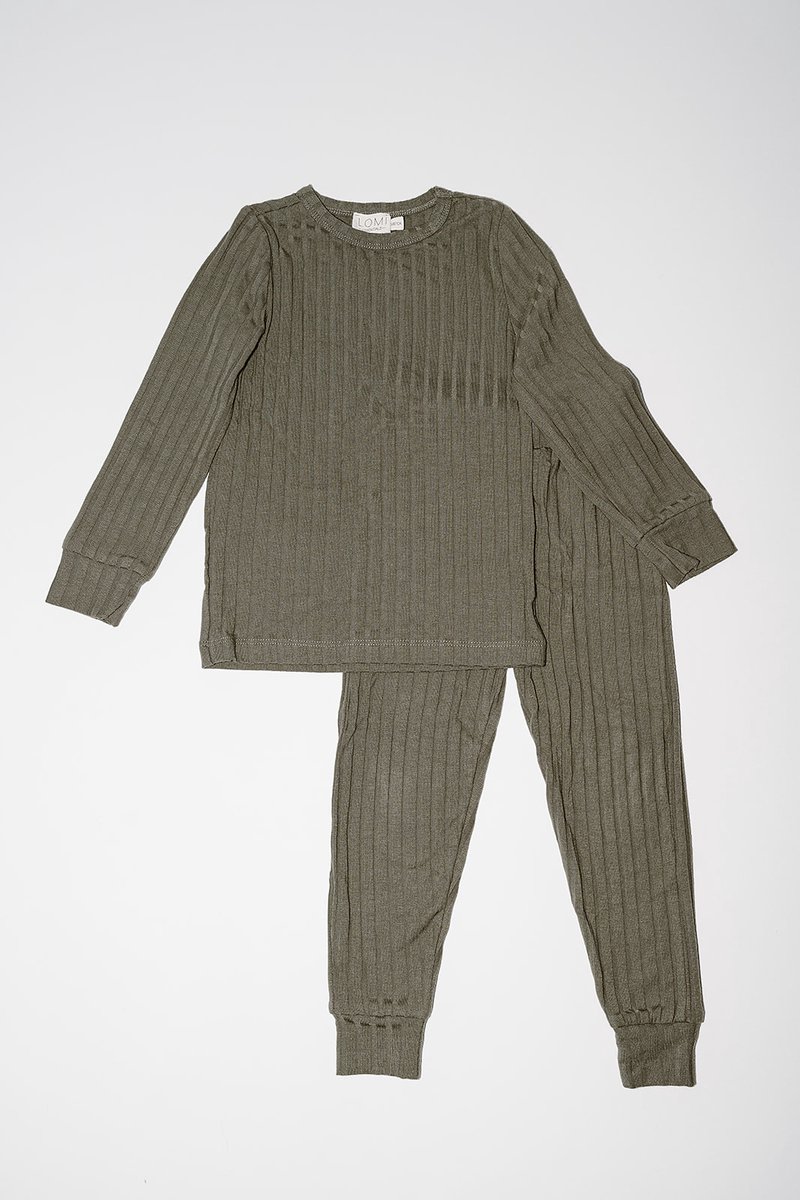 Unisex pyjama Olive maat 62/68
