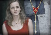 The Noble Collection Harry Potter - Replica 1/1 Hermione's Red Crystal Necklace Verzamelobject - Goudkleurig/Rood