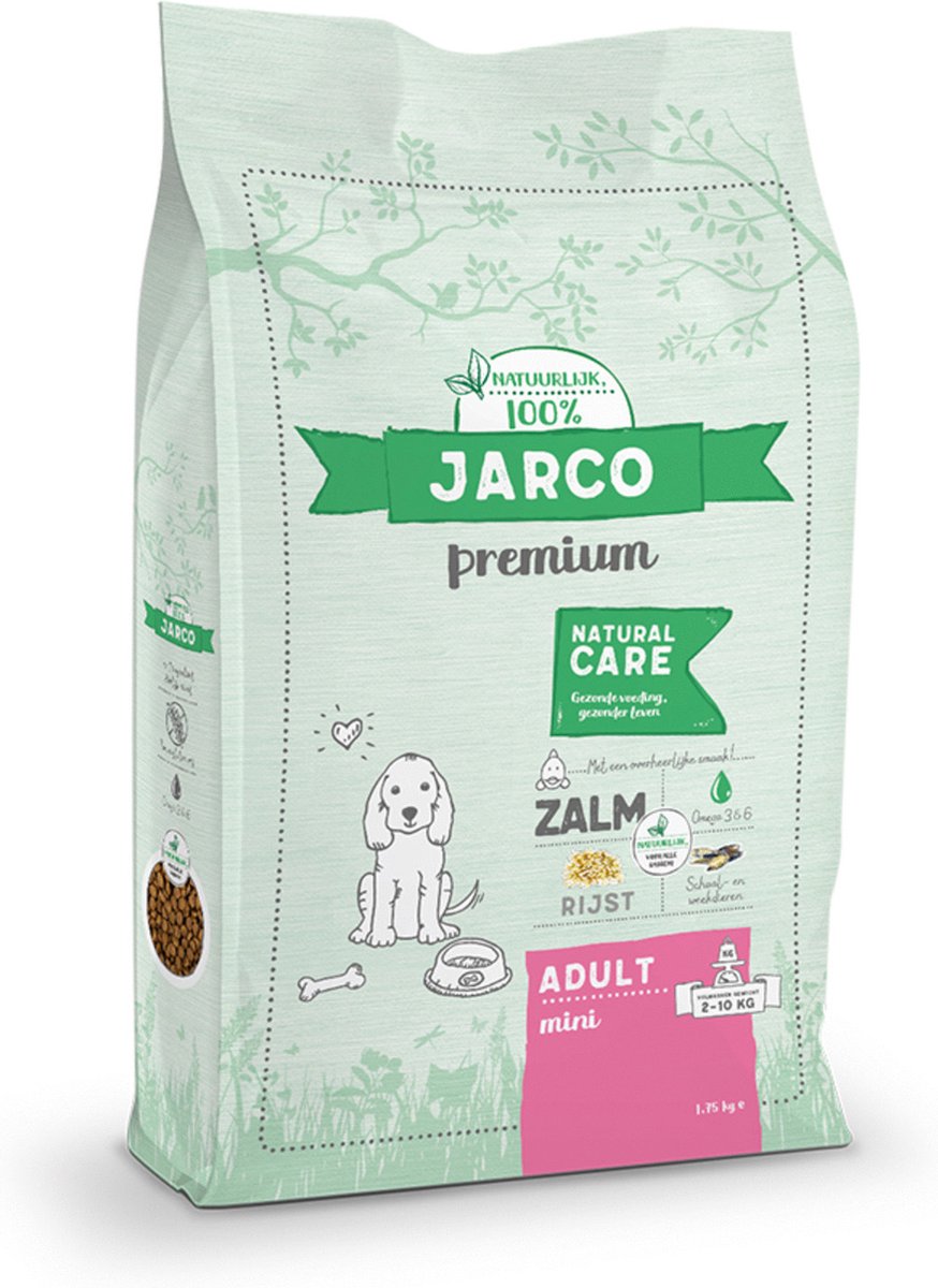 Jarco Dog Natural Mini Adult Zalm - Hondenvoer - 1.75 kg 2-10kg