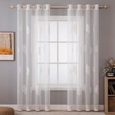 Rideau transparent - durable - rideau transparent de luxe pour chambre salon salle à manger - voile de haute qualité - rideau transparent