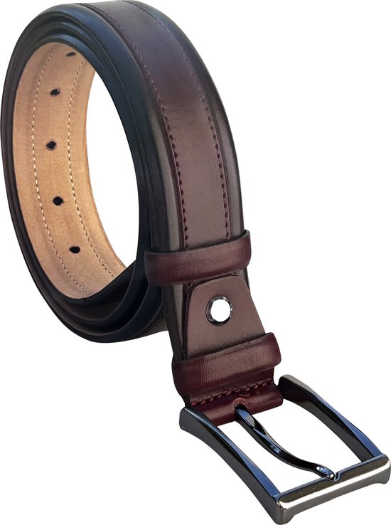 Pierre Cardin Leren riem van echt leer in donkerbruin online kopen | P&C