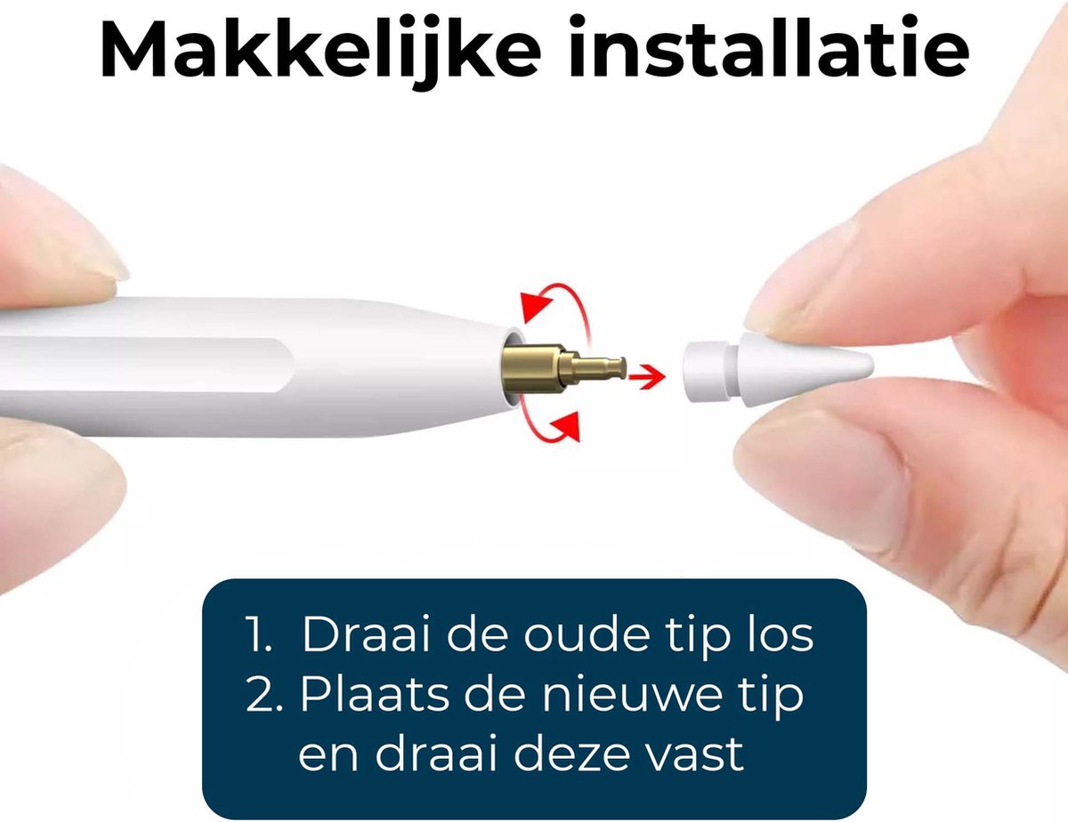 78Goods Pointe de rechange pour Apple Pencil 1/2 - 4 pièces