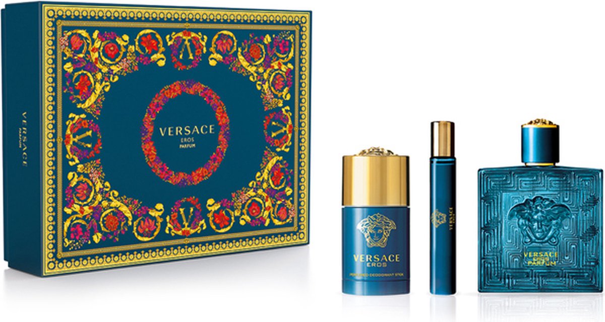 Parfumset voor Heren Versace Eros (3 pcs)
