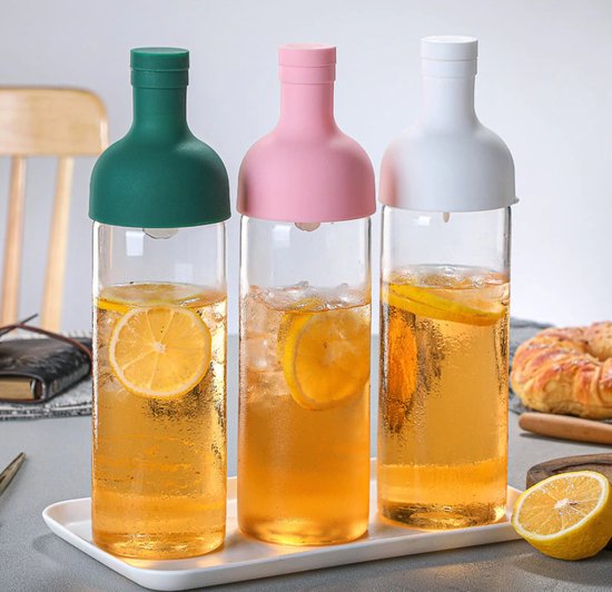 Glazenfles om thee te maken met filter FilterInBottle Cold Brew