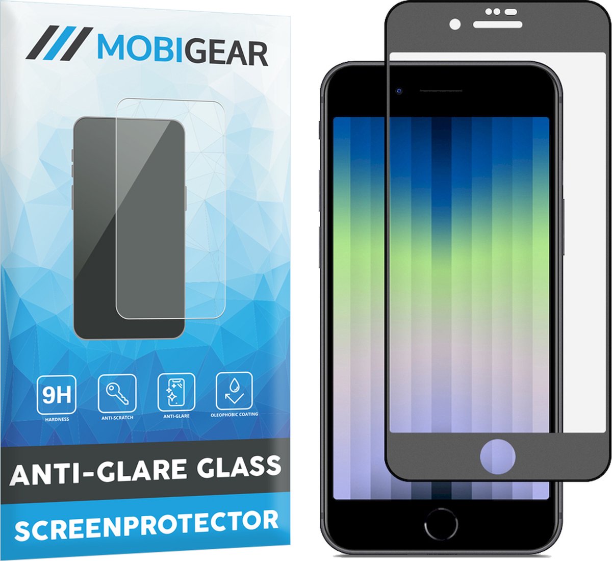 Mobigear Screenprotector geschikt voor Apple iPhone 6 Glazen | Mobigear Premium Screenprotector Anti-Glare - Case Friendly - Zwart