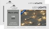 Anna's Collection 2x cordons lumineux blanc chaud 100 LED