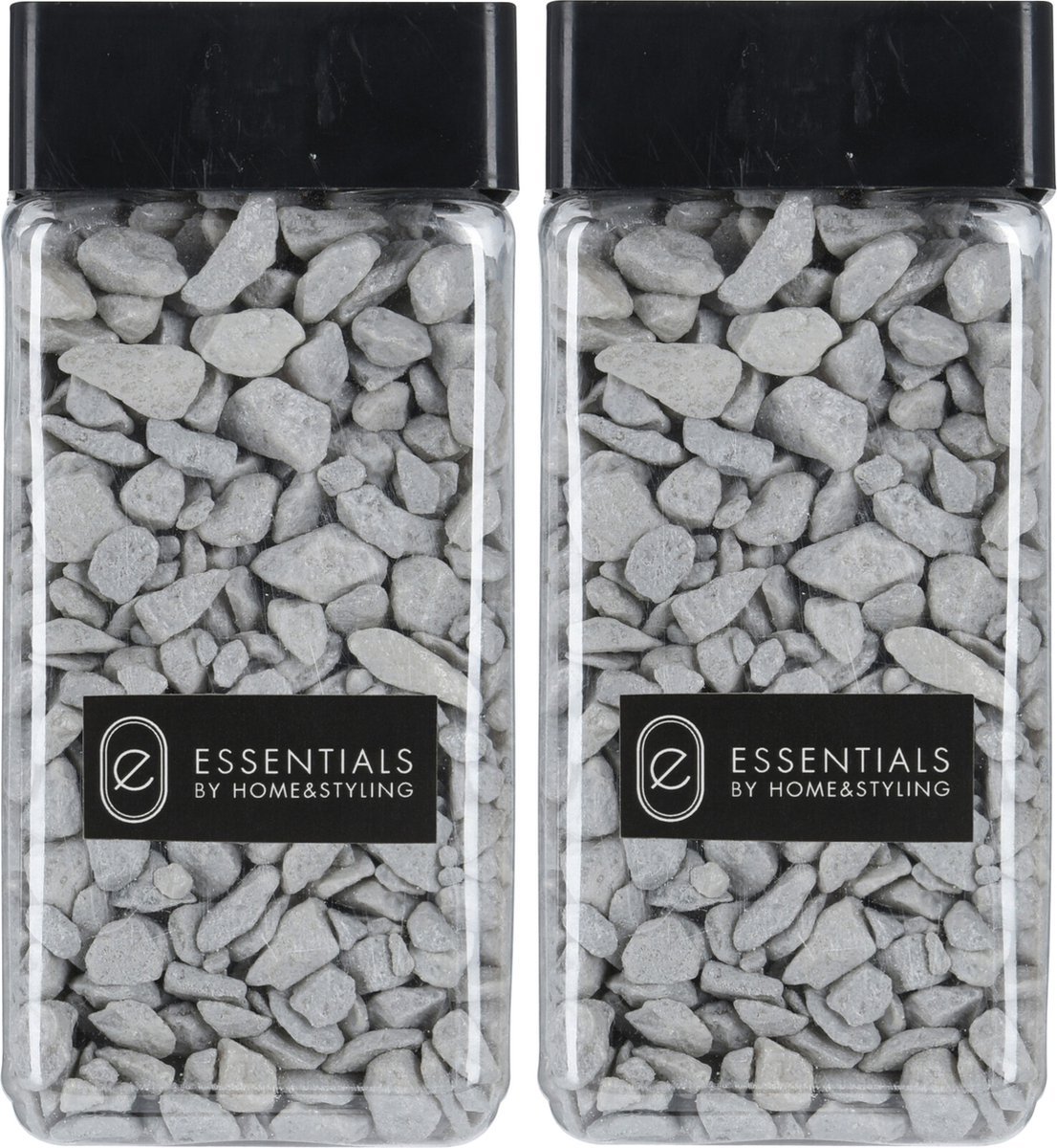 Decoratie steentjes/hobby steentjes - Lichtgrijs - 1100 ml - 9/13 mm