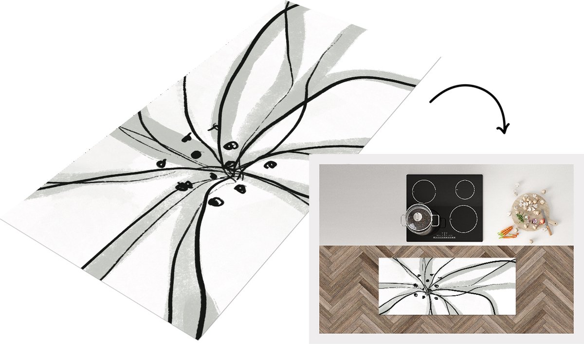 KitchenYeah Keukenloper - Loper keuken - Bloemen - Abstract - Design - 120x50 cm - Keukenloper vinyl Multicolor