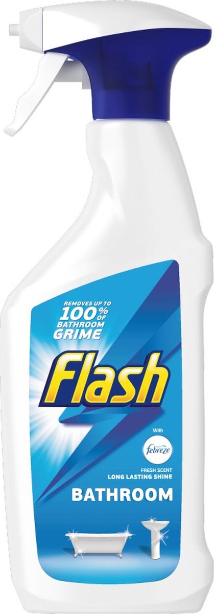 Flash Clean and Shine Bathroom Cleaner Trigger Spray Met Febreze 450ml