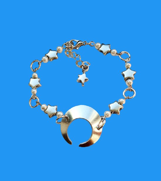 Bracelet lune - Bracelet femme lune et étoiles - bracelet étoile - cadeau  de Noël... | bol.com