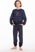Eskimo jongens pyjama badstof - PJ - 44070 - 140 - Blauw