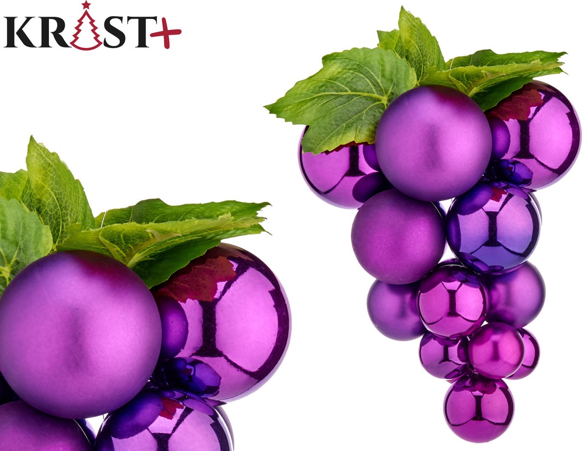 Plastic Kerstballen Paars 2025 Ray Caitrin