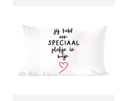 Sierkussens - Kussentjes Woonkamer - 50x30 cm - Quotes - Liefde - Spreuken - Jij hebt een speciaal plekje in mijn hart