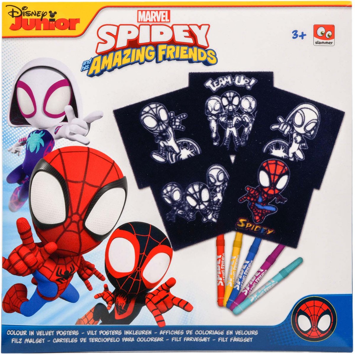 Spiderman Vilt Kleurplaten 5 stuks Viltkleuren 18 x 18 cm Luxe