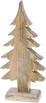 Collections Natural - Sapin de Noël en bois de Mango - hauteur 29 cm - brun doré