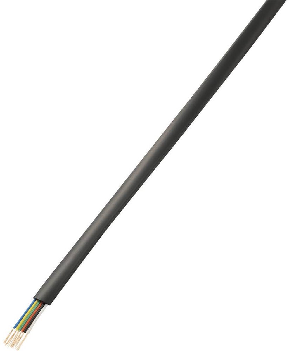 TRU COMPONENTS 1564535 Telefoonkabel 6 x 0.08 mm² Zwart 50 m