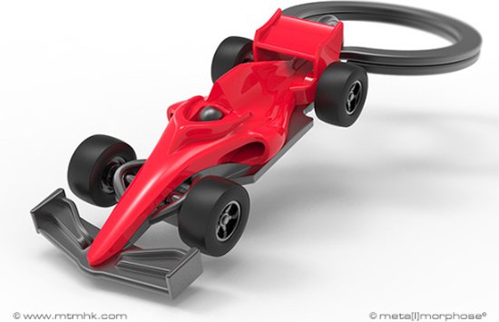 Metalmorphose sleutelhanger Formule 1 auto
