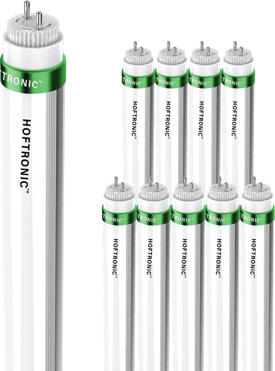 10x LED T8 tube fluorescent 120 cm 18 Watt 2880 Lumen 3000K Sans scintillement 160lm / W - 50000 heures de fonctionnement - Garantie 5 ans