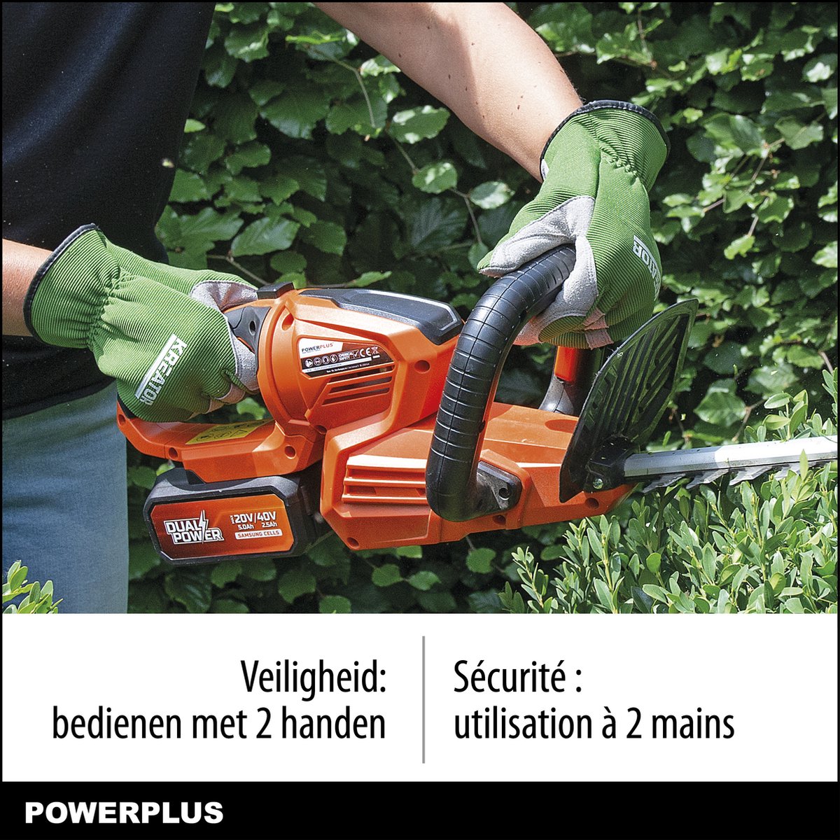 Powerplus powebg7530 | draadloze heggenschaar | haagschaar op accu