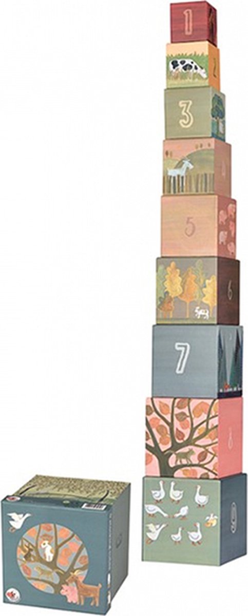 Egmont Toys Stapelkubussen bosdieren 15x15x15 cm van Egmont Toys — afbeelding 2