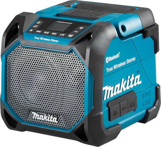 doos Makkelijk in de omgang Duidelijk maken Makita DMR203 10.8-18V Li-Ion Accu Bluetooth speaker - werkt op netstroom &  accu | bol.com