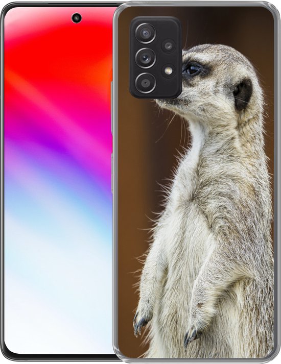 Coque de téléphone adaptée au Samsung Galaxy A53 5G - Suricate - Animal - Sauvage - Coque de téléphone en Siliconen