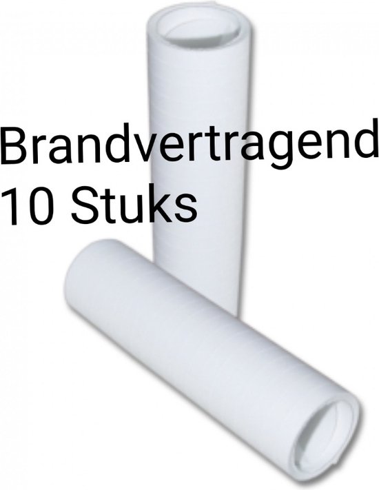 Serpentine BRANDVERTRAGEND, Brandveilig, Wit, 10 rolletjes, Carnaval, Verjaardag, Voetbal,  Oktoberfest,  Horeca, Huwelijk, Communie