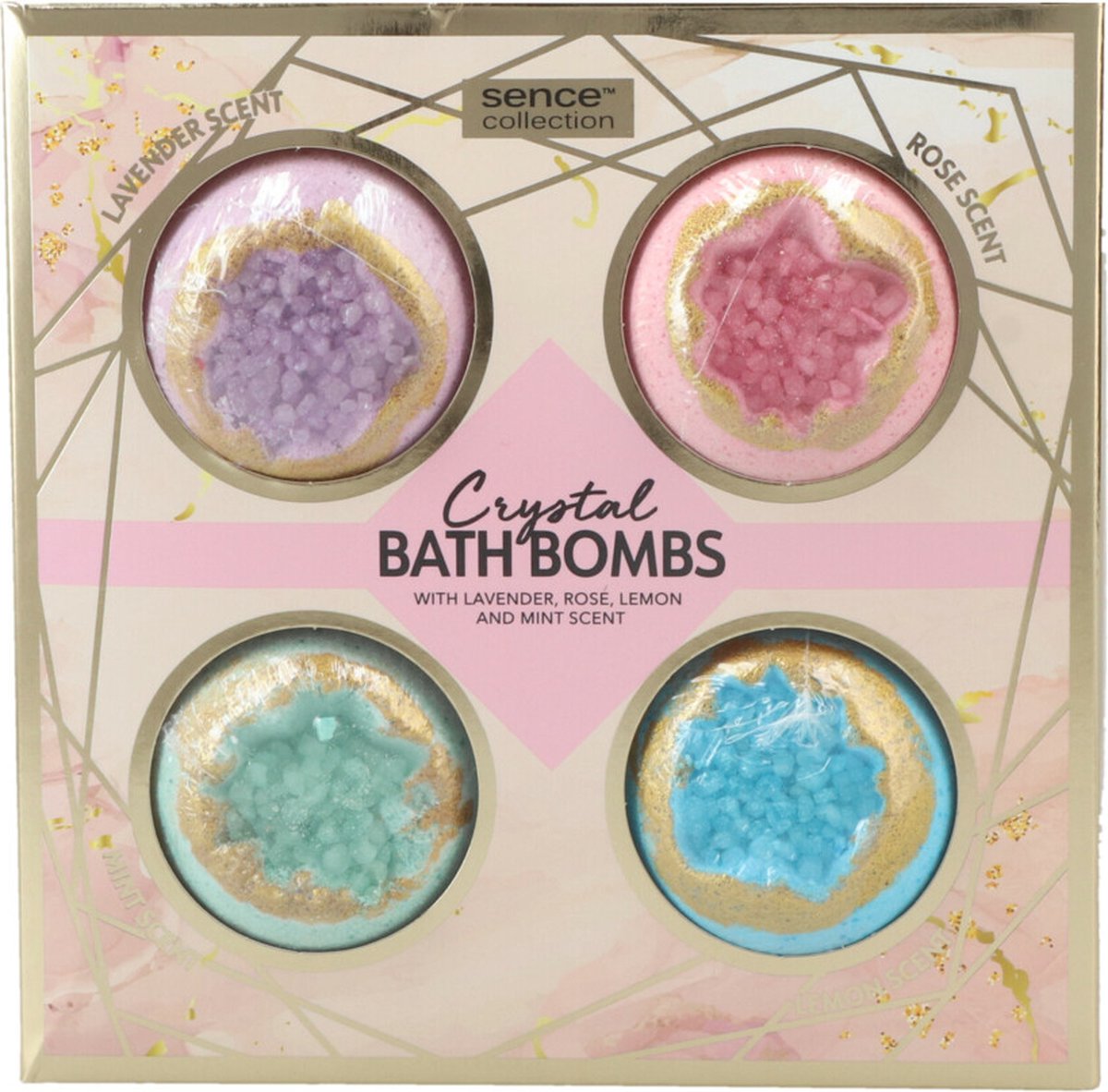 Goedkoopste Sence Bruisbal Crystal Bath Bomb Geschenkset 1 set