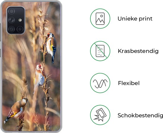 Coque Samsung Galaxy A51 - Vogels - Branches - Forêt - Siliconen
