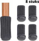 Stoelpoot beschermers - Stoelpoot sokken - Vloerbeschermer - Stoelpootdoppen - Donker grijs - 8 stuks