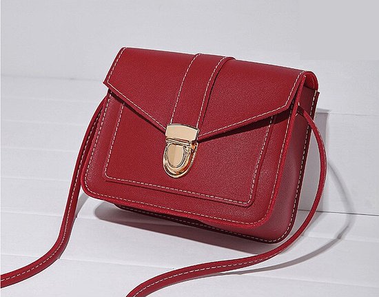 Lagloss Fashion Bag Tas Mode Rood - Sling Tasje - Type Lil Bag - Pop SchouderTas - Straatmode - 17.5x13.5x6 cm