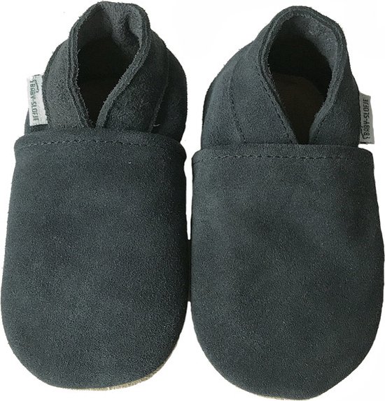 Chaussures bébé en daim bleu foncé de Bébé-Slofje taille 23/24, 18-24 mois