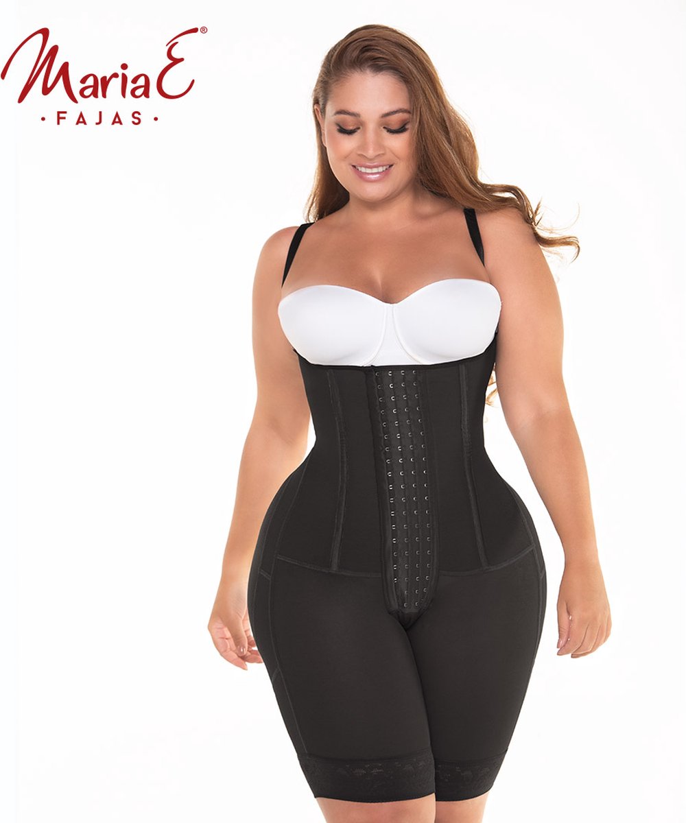 MariaE COLOMBIAANSE FAJA | RA002 | NEEM DE MAATTABEL DOOR VOOR BESTELLEN ALEEEN GESCHIKT VOOR EXTREEM SMALLE TAILLE | STAGE 3 FAJA | DRUKPAK BBL LIPOSUCTIE BUIKWANDCORRECTIE POSTOPERATIEF m Zwart