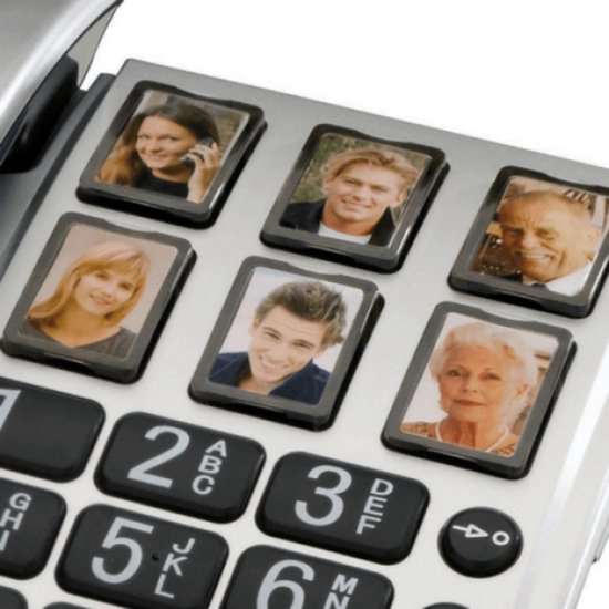 Amplicomms BT40 Zilver huistelefoon vaste lijn met foto toetsen foto 4