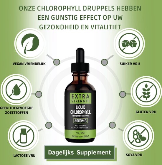 Chlorofyl Druppels - Extra sterk - 6000MG - Chlorophyll Liquid - Supplement  - Gua Sha... | bol.com