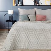 Oneiro’s Luxe Plaid ZOE Type 2 licht grijs - 150 x 200 cm - wonen - interieur - slaapkamer - deken – cosy – fleece - sprei