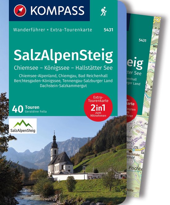 KOMPASS Wanderführer 5431 SalzAlpenSteig, Chiemsee, Königs ... - cover